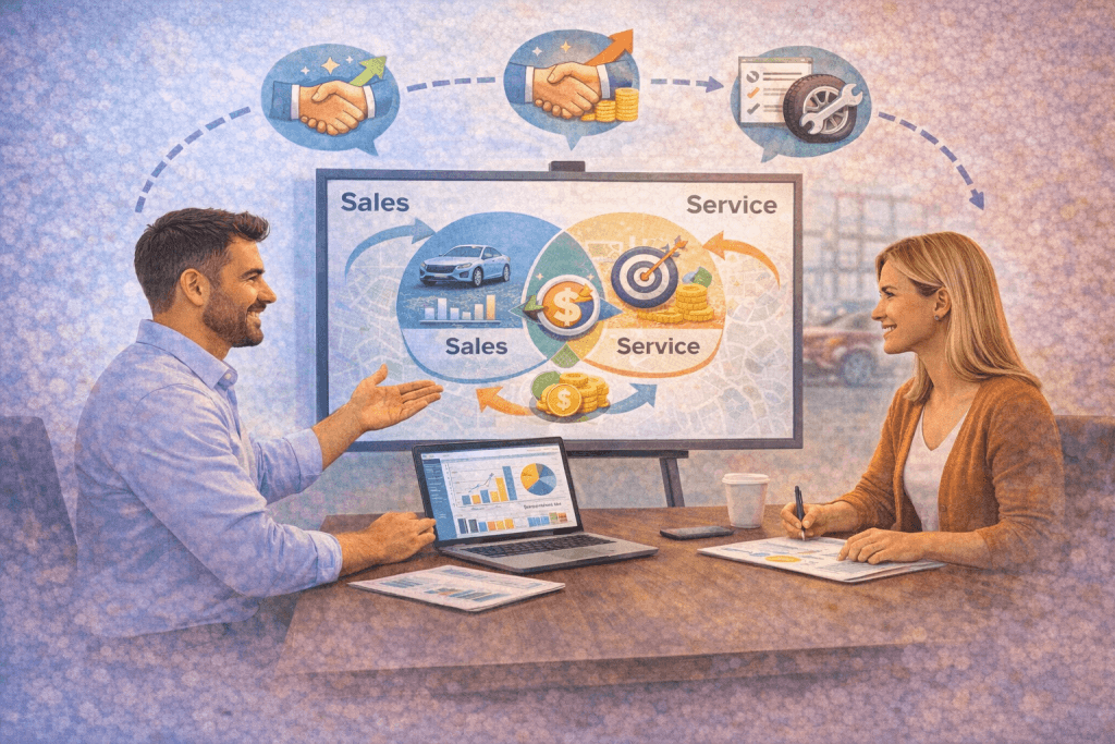 Sales and service marketing integration for dealerships